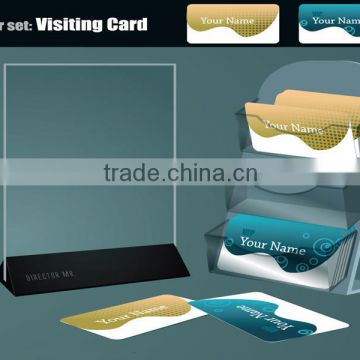 2015 fashion clear 3 tier office card holder from shenzhen