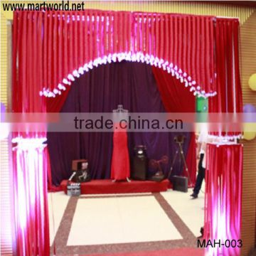 Whole sale fibric and metal material wedding stage decoration,wedding backdrop for wedding&party decoration(MAH-003)