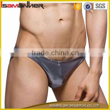 Men micro t-back swim brief bling satin hot sexy men bikini