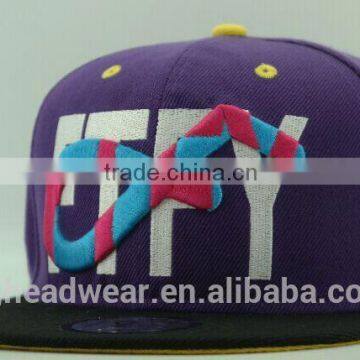 Custom snapback hats wholesale/snapback cap/leather snapback blank hat