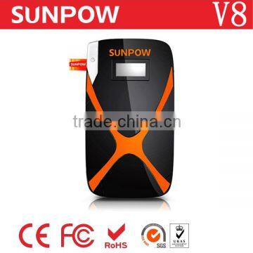 Sunpow 8000mah Lcd Display 12v Car Jump Starter and Car Power Station With CE/RoHS/FCC With Air Compressor photo-3