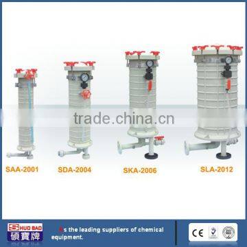 Long life durable PP cartridge filter housing for plating industry