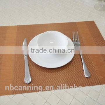 cheap plastic placemat/pvc woven mesh placemats/woven pvc placemats for restaurants