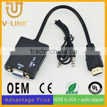 Factory male hdmi to female vga audio converter for televisions