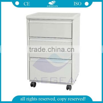 AG-BC003 CE ISO with wheel abs plastic overbed locker medical cabinet