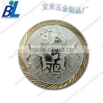 Most popular zodiac design of chook custom 3d challenge coin