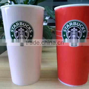 Cold/Hot reactive color changing plastic cup/tumbler with customized logo