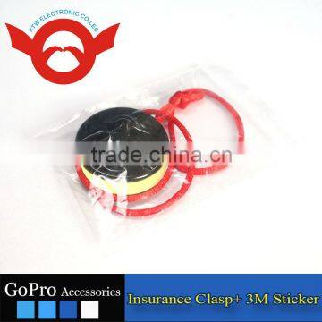 Insurance Clasp Safety Tethers with 3M sticker for GoPro Hero 3+/3/2/1 gp21