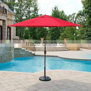 Metal garden umbrella for swimming pool and back yard