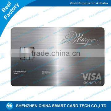 Durable Nice Brushed blank metal business cards