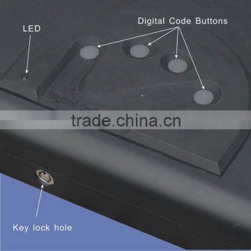 Wholesale- MD500 Micro Vault Digital Code Jewelry Car Handgun Pistol Portable Security Storage Steel Mini Safe Box / Gun Vault photo-3