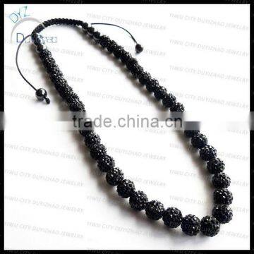 Fashion hip hop mens Shamballa necklace