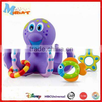 Soft vinyl small cartoon baby octopus bath toy