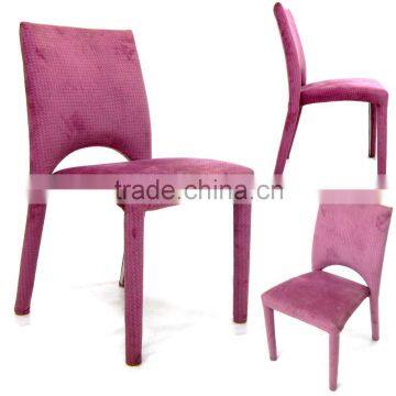 fabric upholstery iron base dining chair