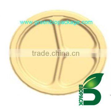 eco-friendly biodegradable bamboo pulp Round Plate