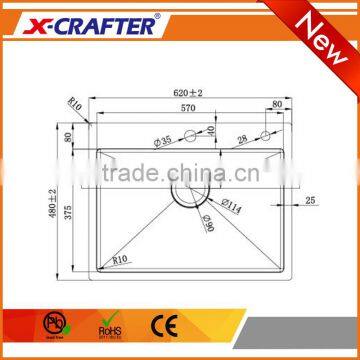 Wholesale Cheap Price High Quality Kitchen Furniture Single Bowl Stainless Steel Sink photo-2