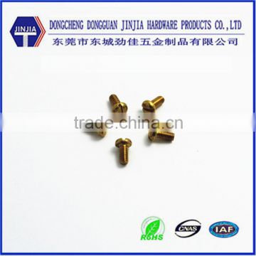 China screw manufacturer M3 pan head slotted brass screws