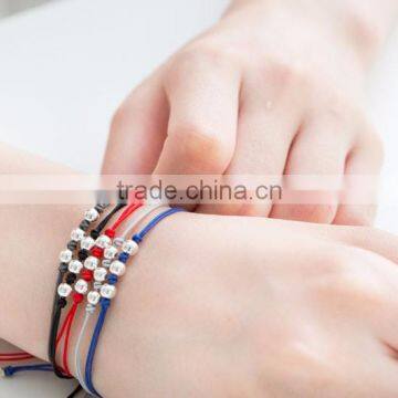 925 Sterling Silver beads bracelet thin line for DIY