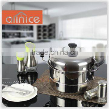 Allnice-30cm capsulated bottom stainless steel steamer pot