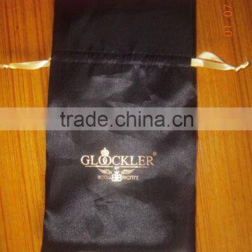 Embroidery Logo Satin Pouch Bag photo-3