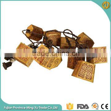 Wood Carved Decoration String Holiday Time Lights                        
                                                Quality Choice