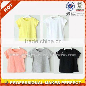 Plain round neck baby garment 100% cotton (YCT-C0275)