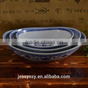 China blue decorative ceramic candy bowl dinner set