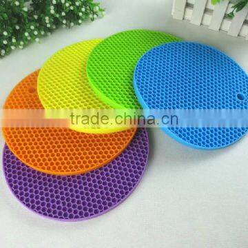 new design round shape silicone cup mat