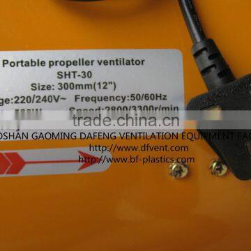 Electric Portable Exhaust Blower Fan 12'' 220V/50/60Hz With UK Plug photo-2