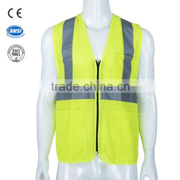 Cheap high visibility road safety reflective vest