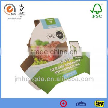 Corrugated paper custom hang tag for pan display and packaging