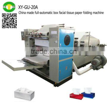 China made full-automatic box facial tissue paper folding machine