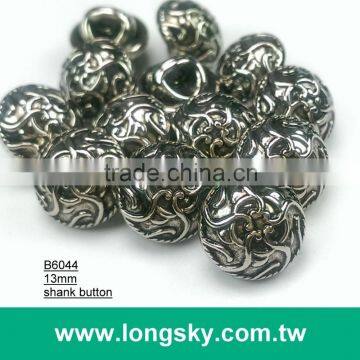 (#B6044/13mm) Taiwan produced stripe pattern small shank buttons for clothing