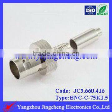 75ohm BNC female connector crimp for 1.5C-2V cable