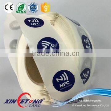 ISO14443A Clear NFC sticker with NTAG215 chip Tag para phone system