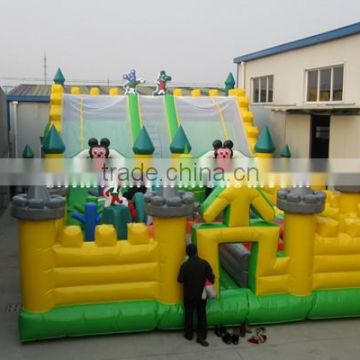 giant outdoor playground / Mickey mouse inflatable jumping castle for kids