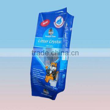 side gusset plastic packaging bag with window