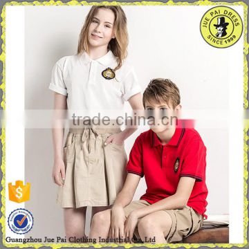 Indian Polo Shirts And Skirt Design For Middle School Uniform Factory