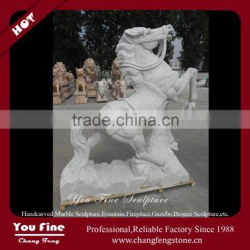 Outdoor White Marble Horse Statue