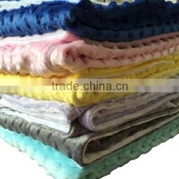 100% Polyester Cuddle Yellow Personalized Minky Throw Velboa Baby Blanket Quality Choice photo-2