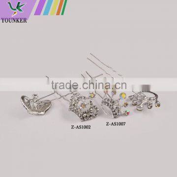 2015 Wholesale fashion rhinestone charm bridal wedding hairpins