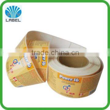 Hot-selling self-adhesive vial label custom bottle labels