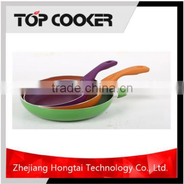 Aluminium Colored Non Stick Coating gas frying pans