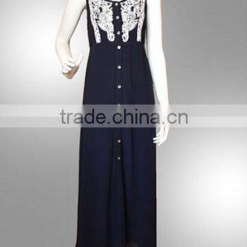 Women's Embroidered Fashion Long dress, sleeveless long dress