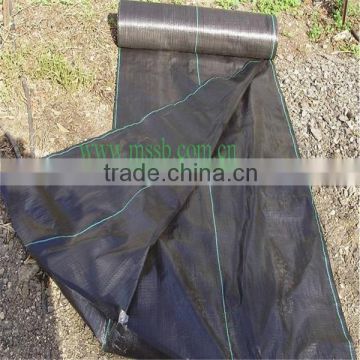 Black Green PP woven weed barrier mat for agriculture garden use