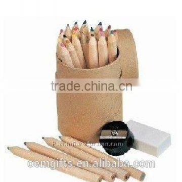 Hot 24 Color pencils with earser and sharpener