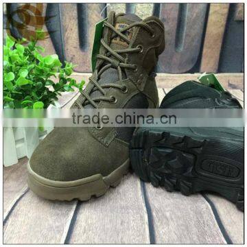 Wholesale Leather khaki outdoor waterproof ankle army military tactical boots