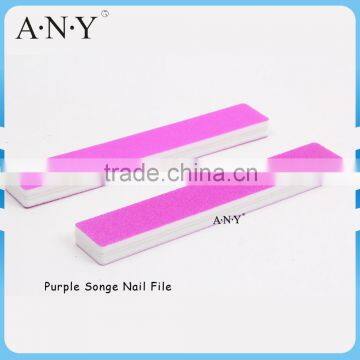 Nail Art Manicure Coarse Sand Purple A Sponge Nail File 100/180 Grit