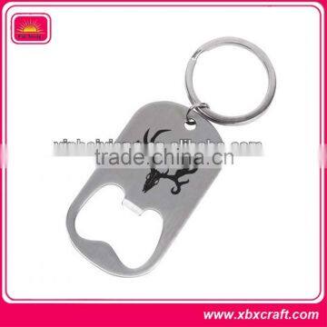 Fashion key chain design zinc alloy bottle cap opener