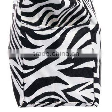 New Style Cheap Zebra Print Travel Customized Cotton Canvas Tote Bag-GW228 photo-6